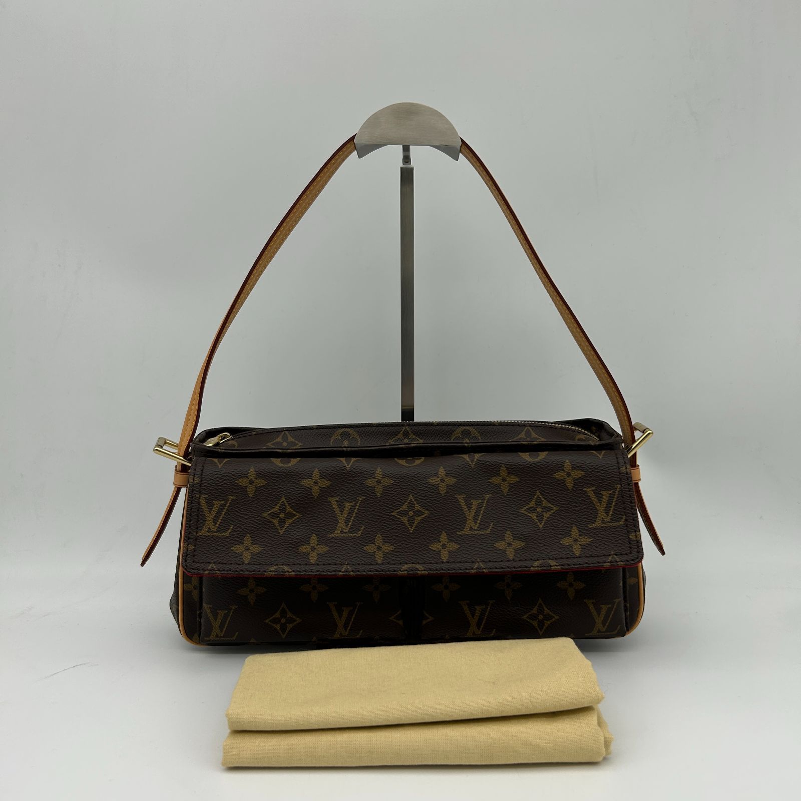 LOUIS VUITTON （ルイ・ヴィトン） ヴィバシテMM モノグラム ショルダーバッグ バッグ PVCコーティングキャンバス レザー ブラウン系 M51164 【中古】