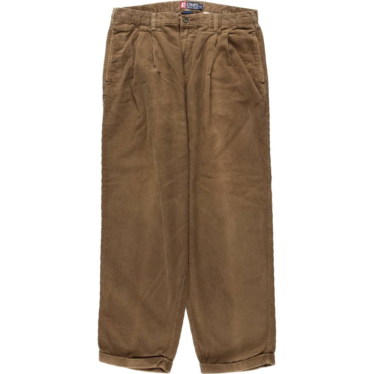 古着 ラルフローレン Ralph Lauren CHAPS チャップス ツータック コーデュロイパンツ メンズw36相当/eaa627355