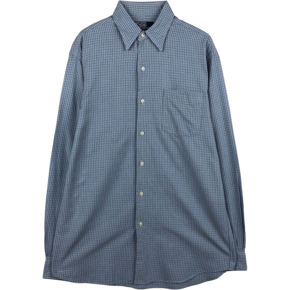 古着 ラルフローレン Ralph Lauren MERRIN 長袖 コットンチェックシャツ メンズS相当/eaa634492