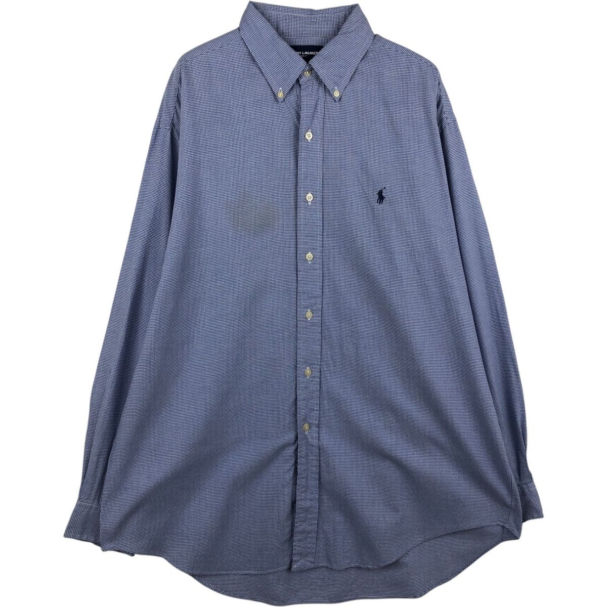 古着 ラルフローレン Ralph Lauren POLO GOLF ポロゴルフ BLAKE 長袖 ボタンダウンチェックシャツ メンズL相当/eaa634802