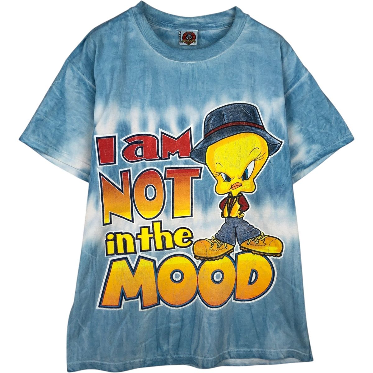 古着 00年代 LOONEY TUNES ルーニーテューンズ トゥイーティー タイダイ柄 キャラクタープリントTシャツ レディースL相当/eaa635803