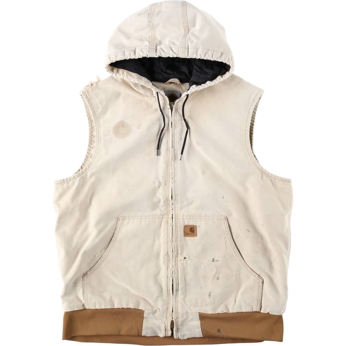 carhartt（カーハート）古着ベスト 古着 カーハート Carhartt フード付き 中綿入り ダックベスト メンズXL