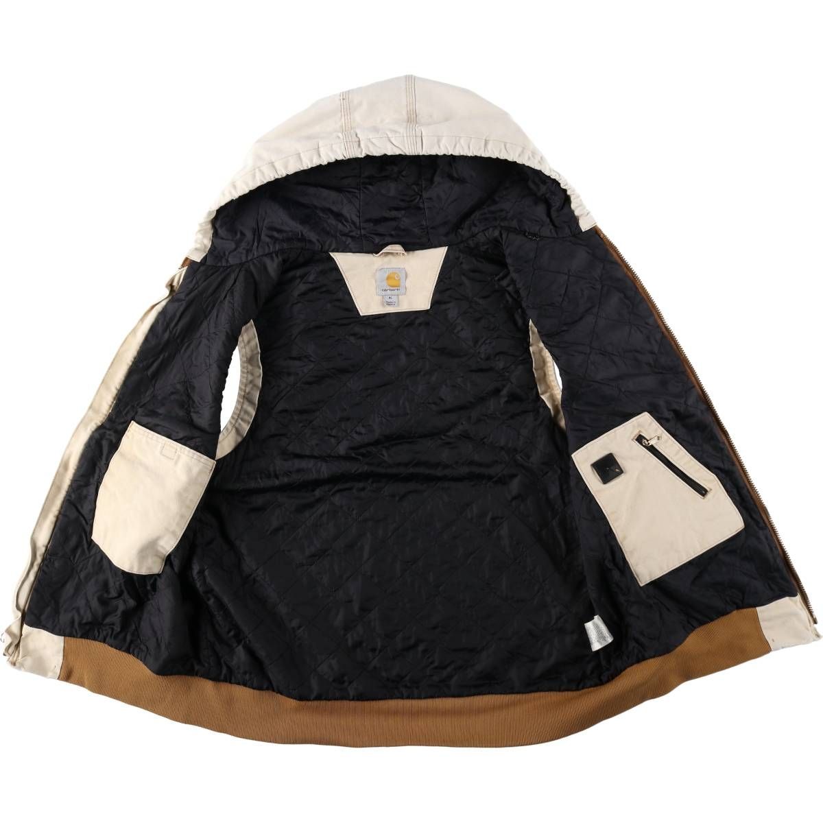 古着 カーハート Carhartt フード付き 中綿入り ダックベスト メンズXL