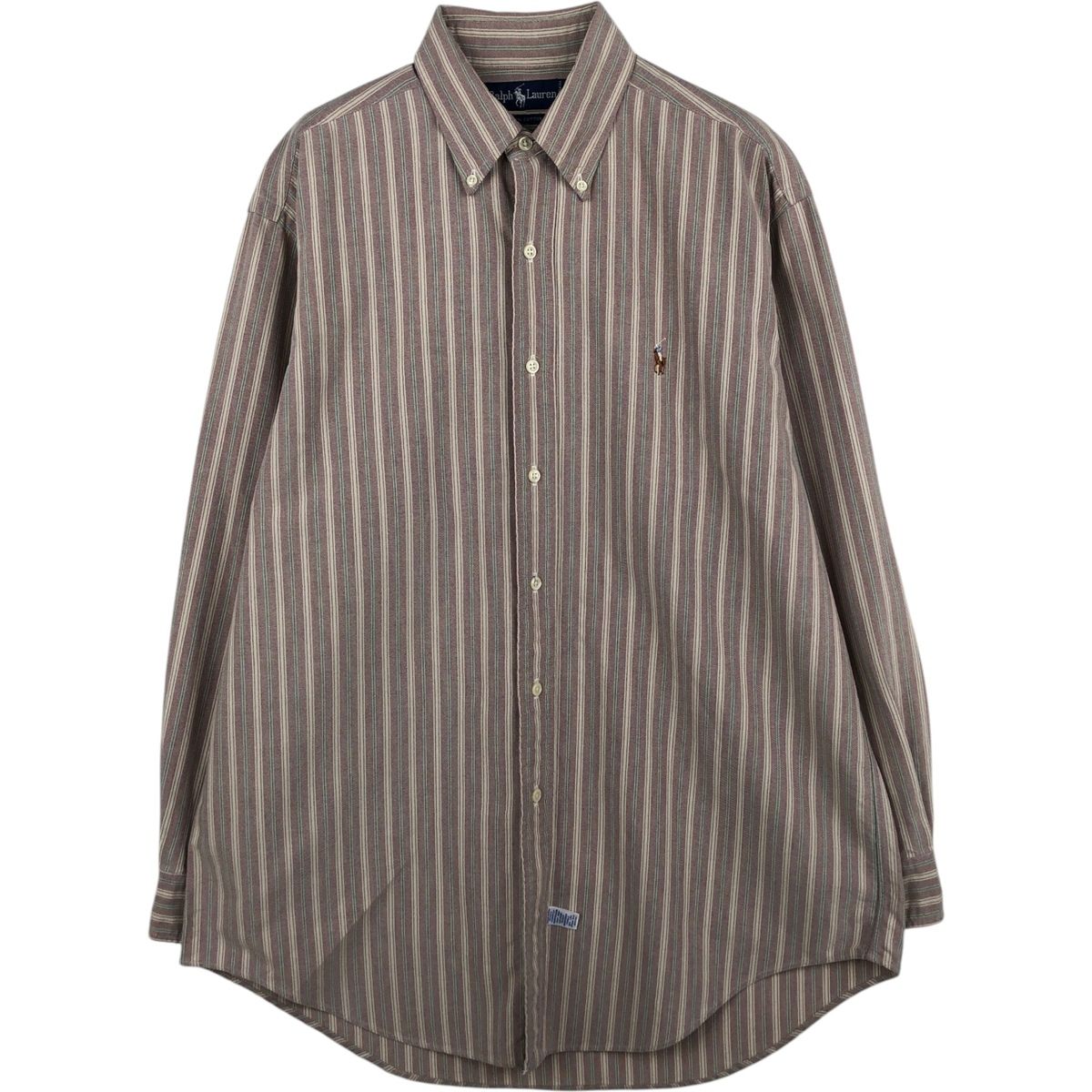 古着 ラルフローレン Ralph Lauren 長袖 ボタンダウンストライプシャツ メンズM相当/eaa634854
