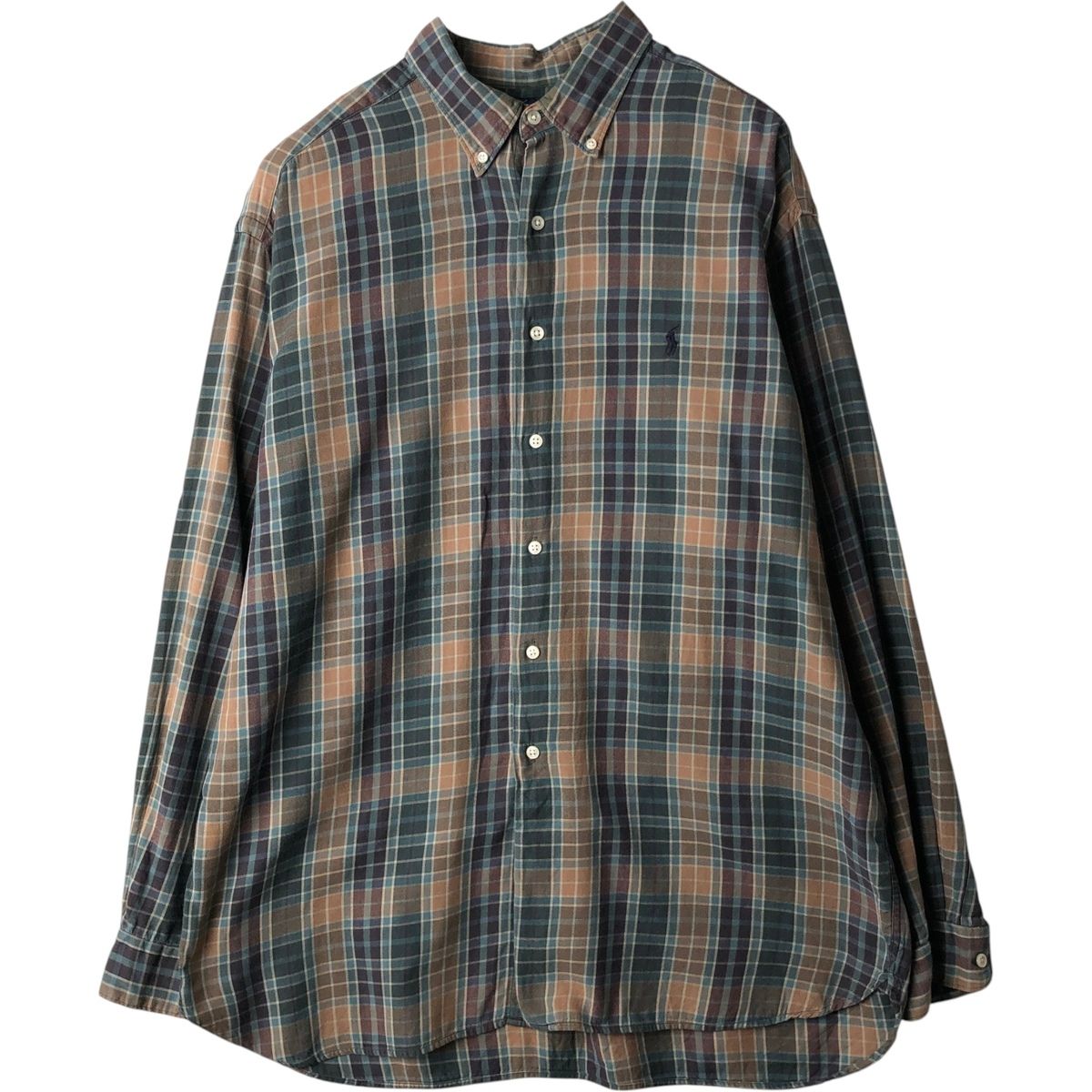 古着 ラルフローレン Ralph Lauren MCMEEL 長袖 ボタンダウンチェックシャツ メンズXL相当/eaa634867