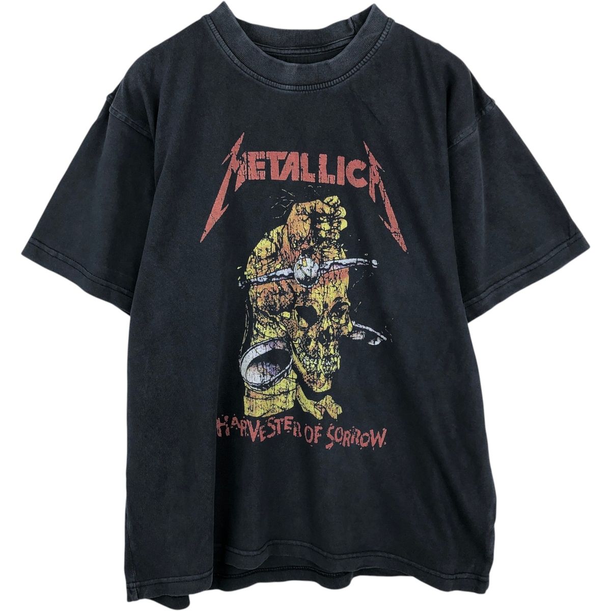 古着 METALLICA メタリカ ドクロ柄 スカル柄 バンドTシャツ バンT メンズL相当/eaa636759