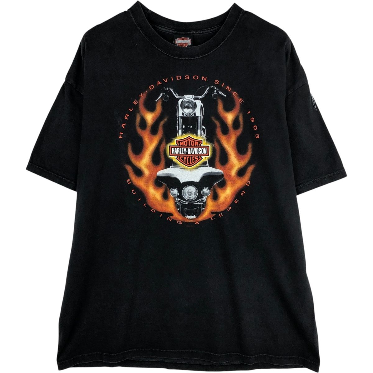 古着 00年代 ハーレーダビッドソン Harley-Davidson ファイヤーパターン モーターサイクル バイクTシャツ メンズXL相当/eaa637036 8,512円