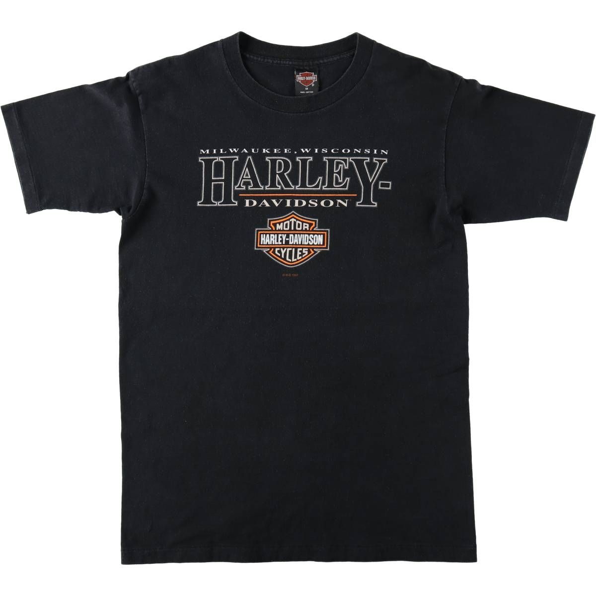 古着 90年代 ハーレーダビッドソン Harley-Davidson モーターサイクル バイクTシャツ USA製 メンズM相当 ヴィンテージ/eaa637031
