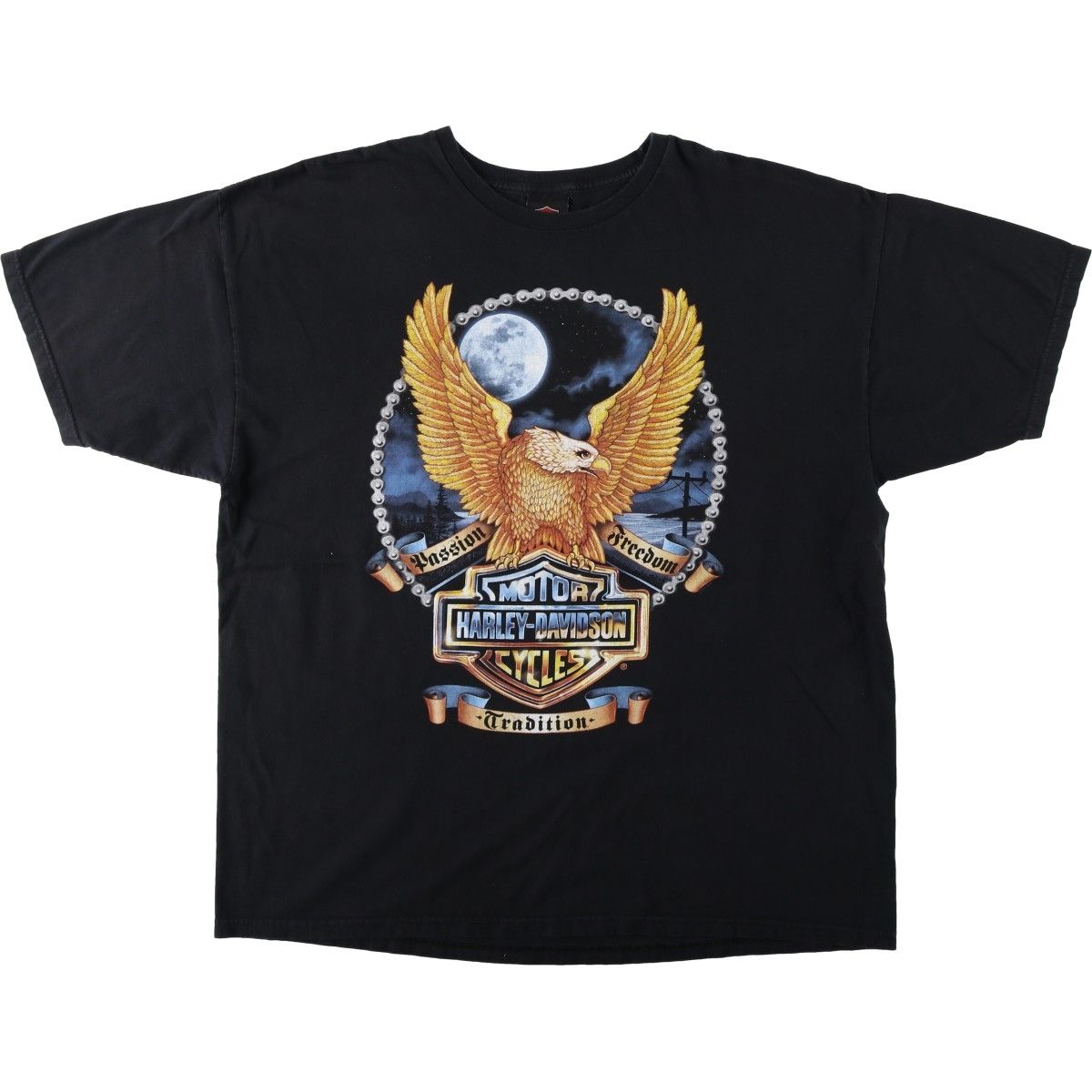 古着 ハーレーダビッドソン Harley-Davidson 鷲柄 イーグル柄 モーターサイクル バイクTシャツ メンズXXL相当/eaa636287