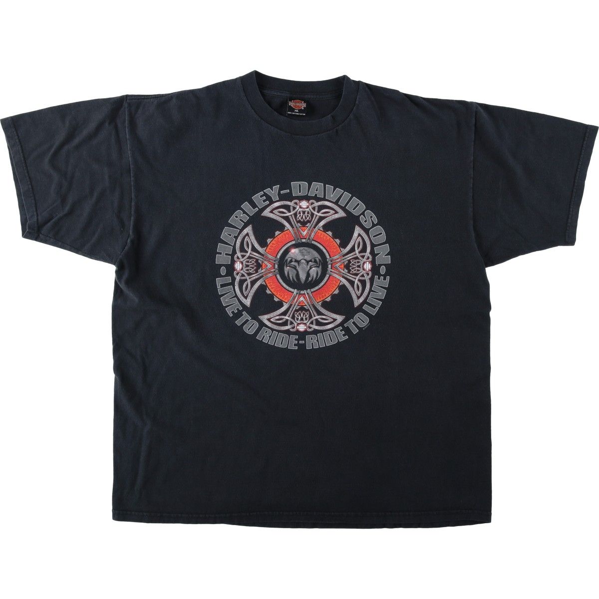 古着 Harley-Davidson ハーレーダビッドソン 鷲柄 イーグル柄 モーターサイクル バイクTシャツ USA製 メンズXXL相当/eaa636900