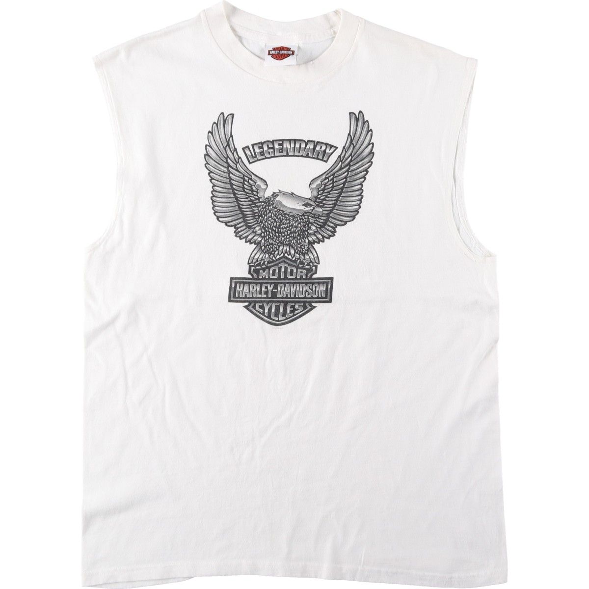 古着 00年代 ハーレーダビッドソン Harley-Davidson ノースリーブ 鷲柄 イーグル柄 モーターサイクル バイクTシャツ/eaa636905