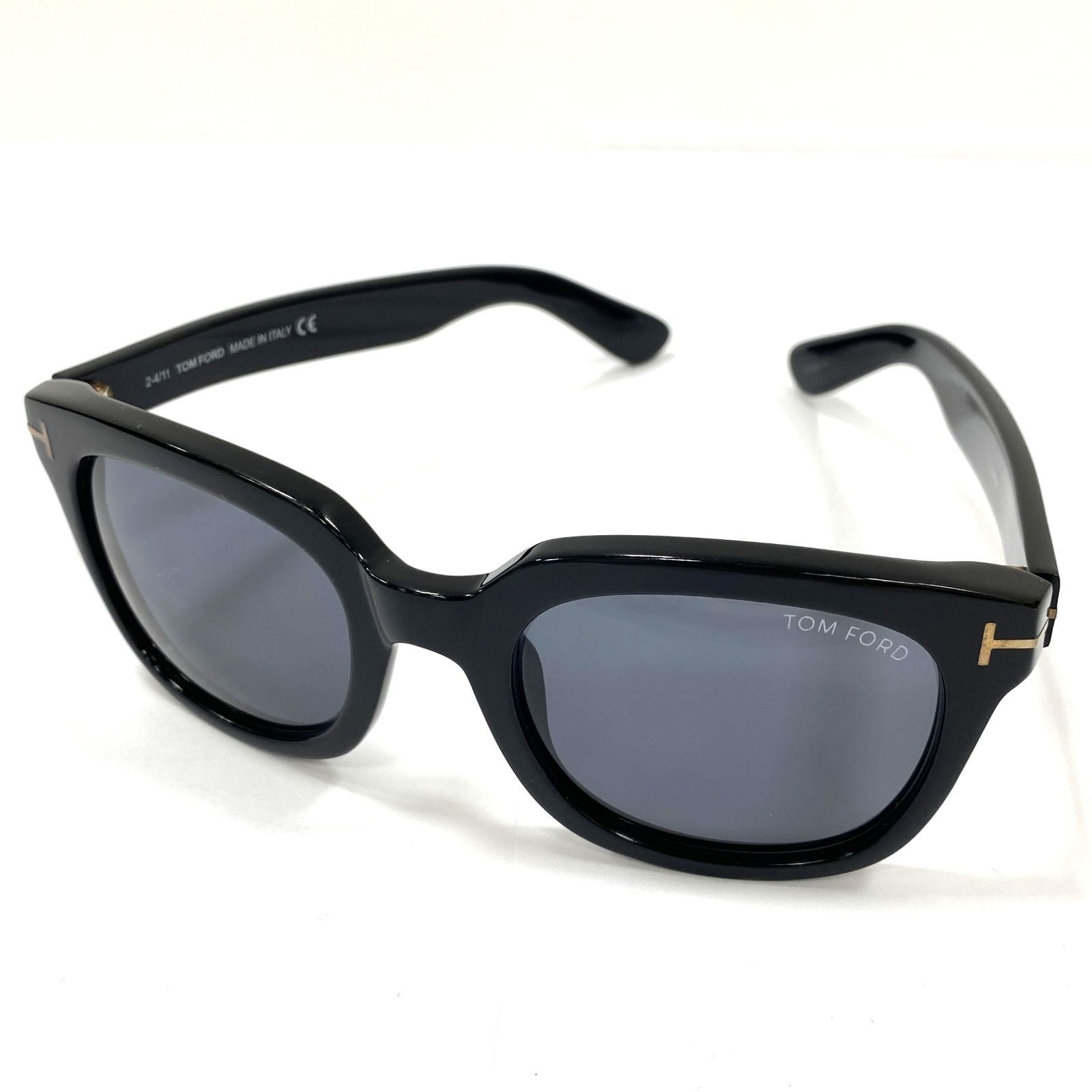 【中古品】TOM FORD Campbell TF198 01A 53□22 145 トムフォード ブラック サングラス GM