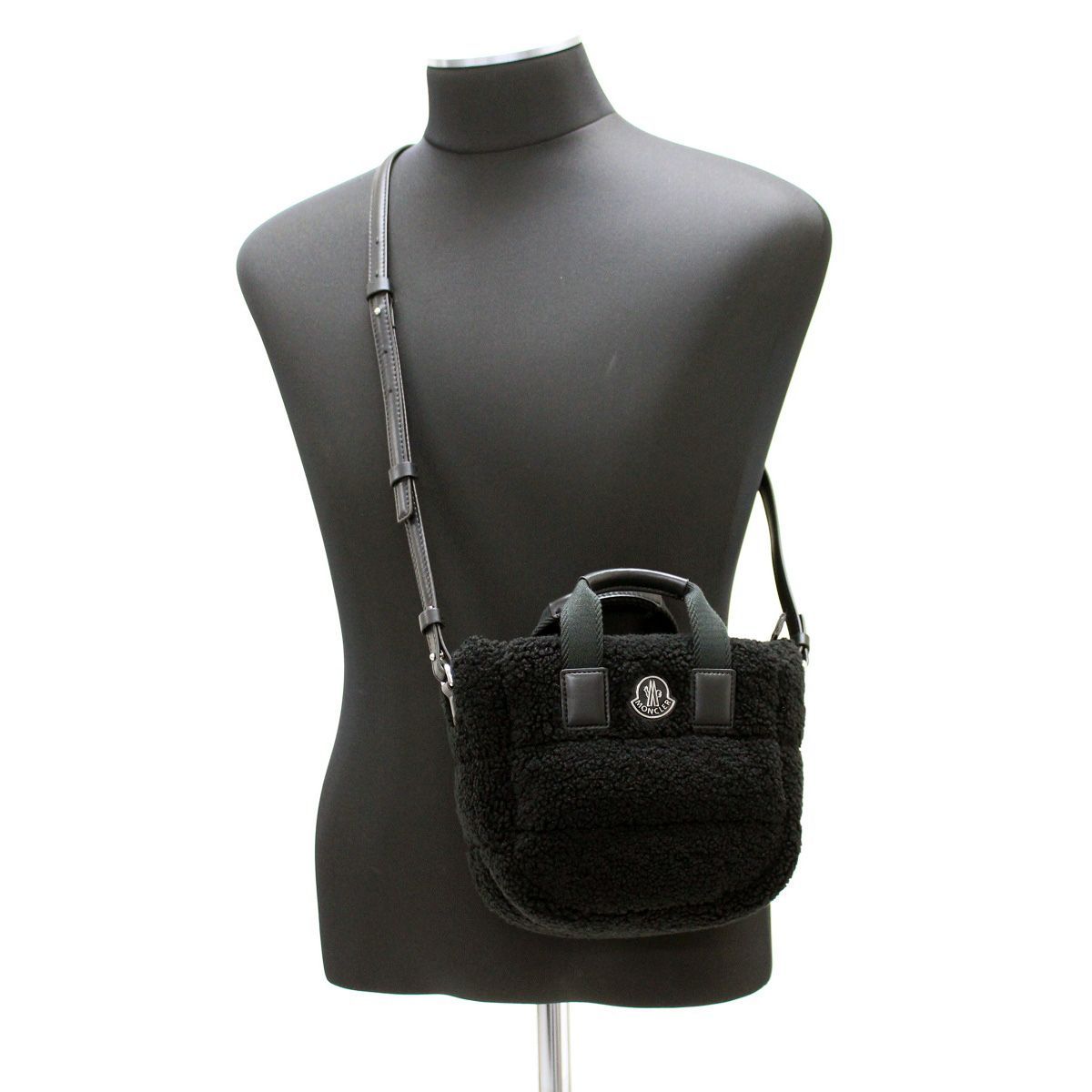 10 MONCLER モンクレール 5L00009 M3189 MICRO CARADOC ブラック トートバッグ ショルダーバッグ