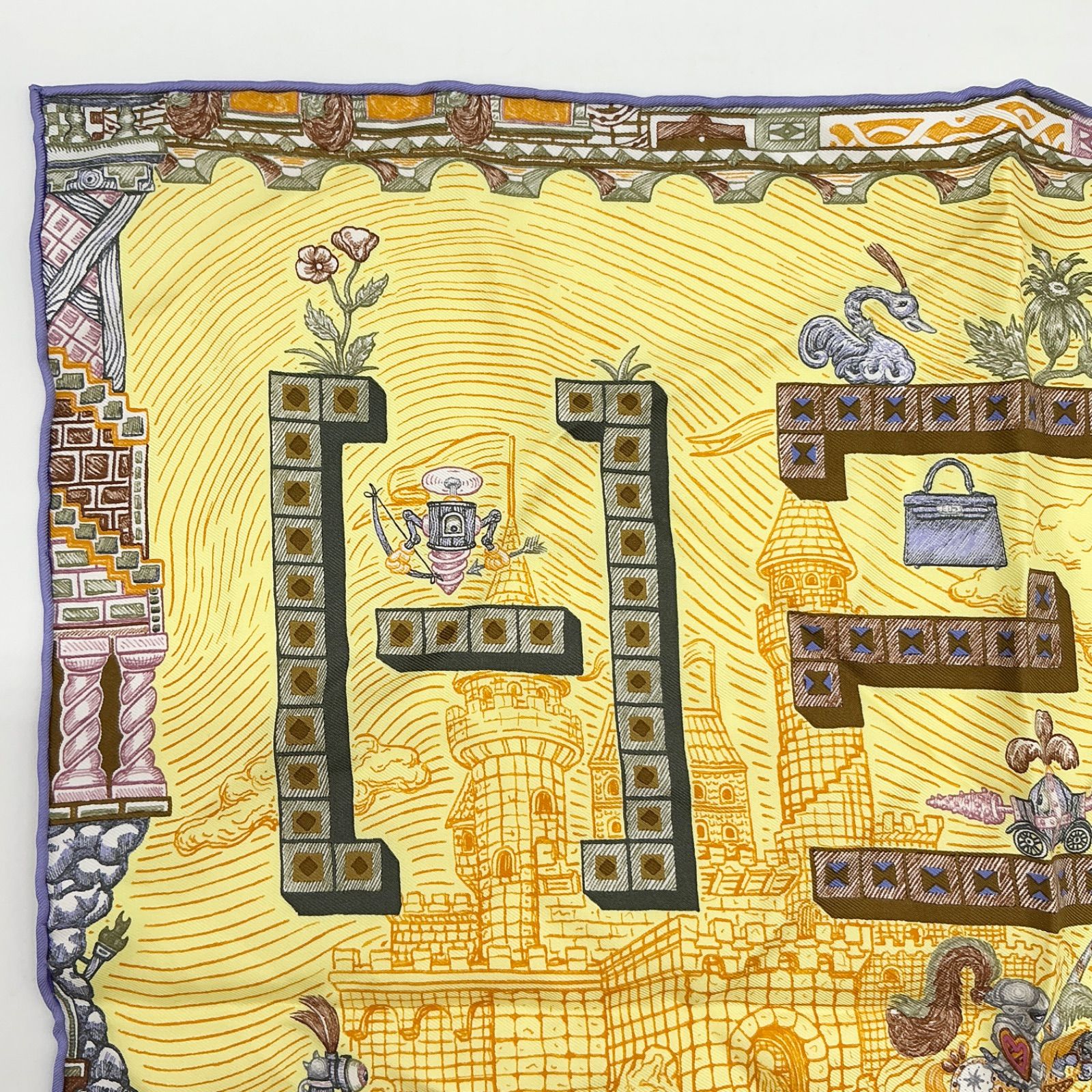 HERMES エルメス ガヴロッシュ カレ45 スカーフ Super Silk Quest