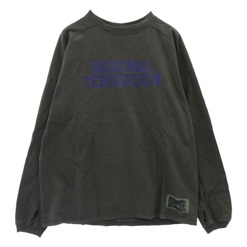 TENDERLOIN テンダーロイン FREEDOM SLEEVE CUT&SEW フリーダム サムホール付き 長袖 カットソー チャコール系 M【中古】