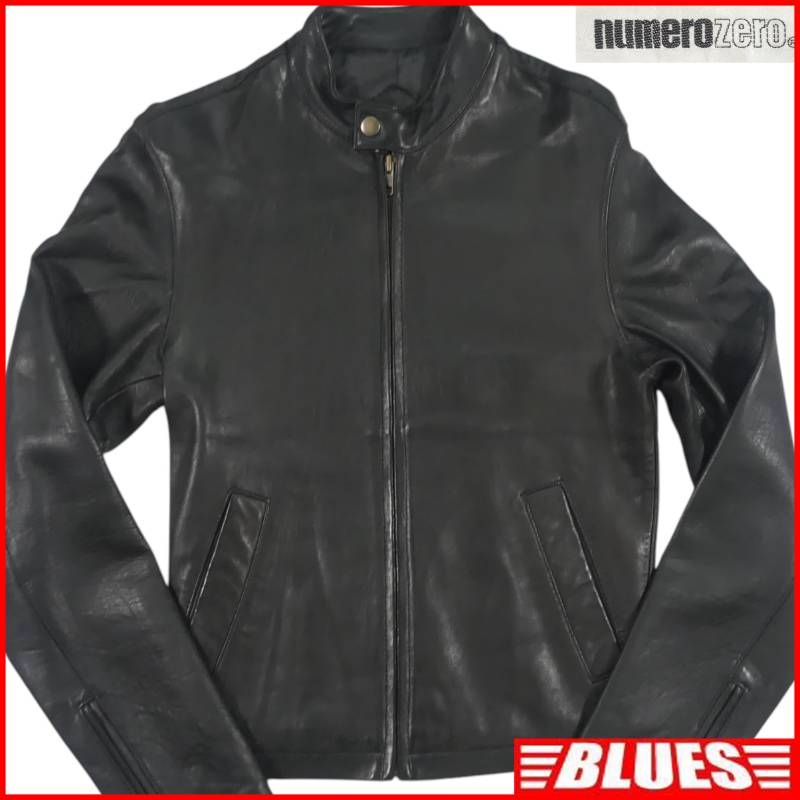 numerozero ヌメロゼロ ライダースジャケット S 黒 ラムレザー 羊革 本革 シングル メンズ レザージャケット バイク レザーライダースジャケット_サイズS一覧←SEULB屋着古← HS 651