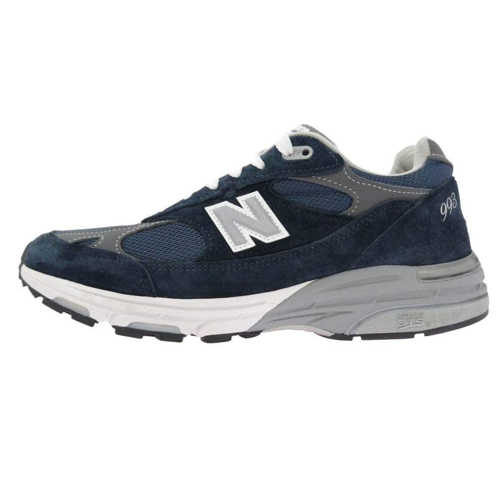 NEW BALANCE ニューバランス MR993NV MADE IN USA 993 Navy ネイビー スエード メッシュ スニーカー ブラック系 26.5cm【中古】