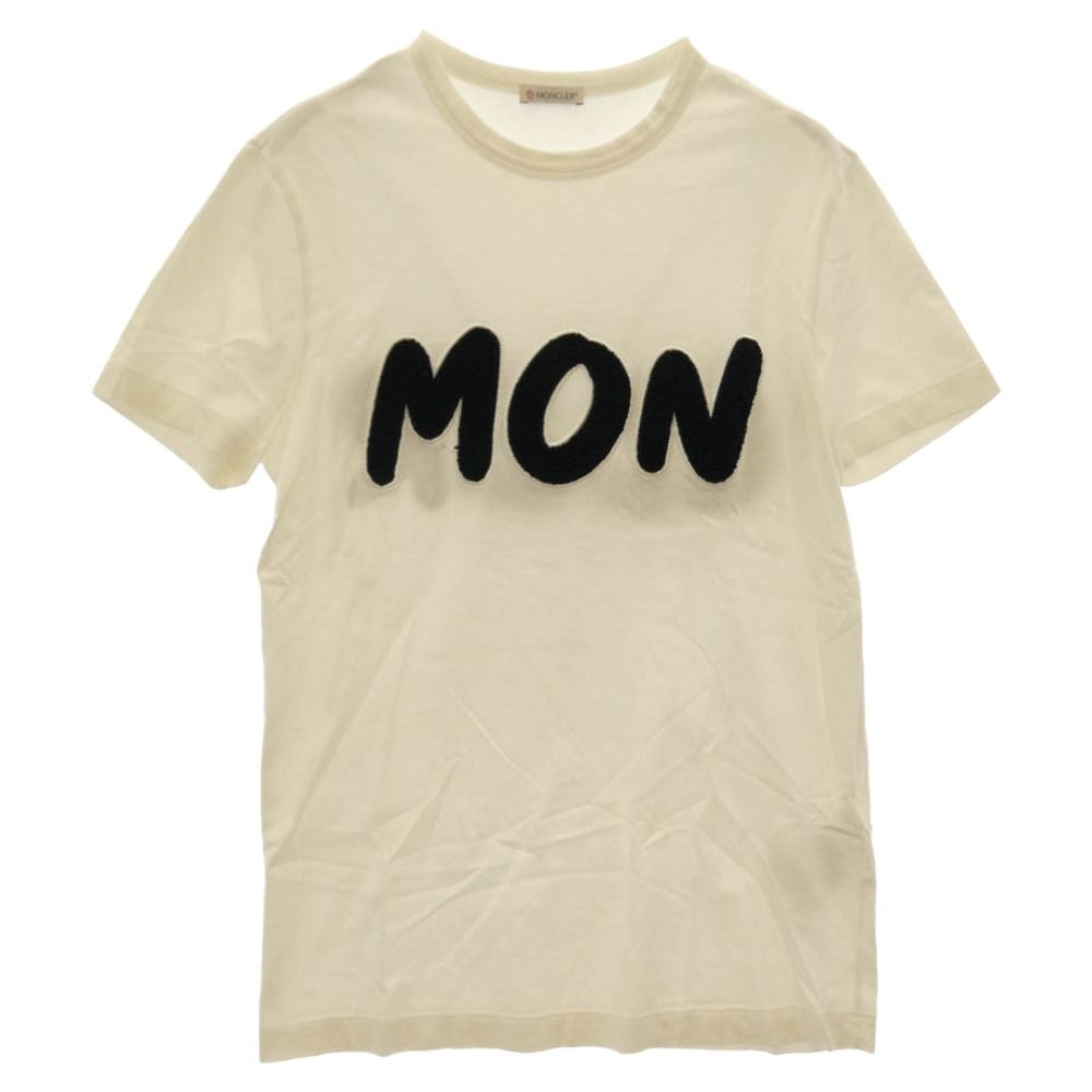 MONCLER モンクレール 20SS F10918C72810 8390T MAGLIA T-SHIRT ロゴ ワッペン 半袖 Tシャツ TEE ホワイト系 S【中古】