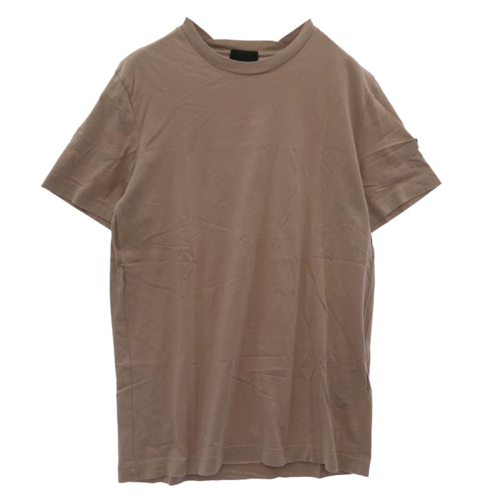 MONCLER モンクレール 24AW J20918C00002 89A17 SS T-SHIRT ラバー ロゴ ワッペン バック 縦ロゴ プリント 半袖 Tシャツ TEE ベージュ系 S【中古】