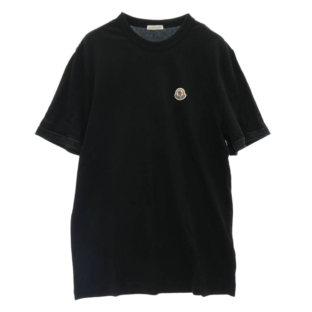 MONCLER モンクレール 21AW G20918C00026 8390T モンクレールジャパンタグ MAGLIA T-SHIRT ラームラバーロゴ ワッペン付 Tシャツ 半袖カットソー ブラック系 L【中古】