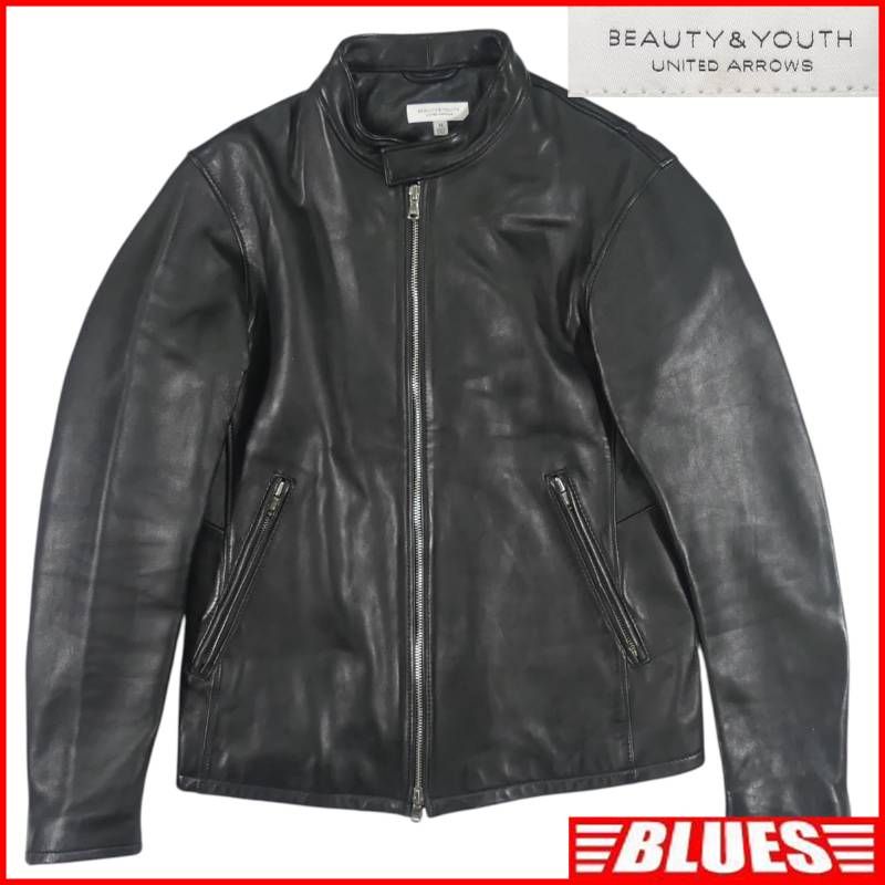 BEAUTY&YOUTH UNITED ARROWS ビューティーアンドユース ユナイテッドアローズ ライダースジャケット M 本革 シングル メンズ バイク レザーライダースジャケット_サイズM一覧←SEULB屋着古← HS652 11,928円