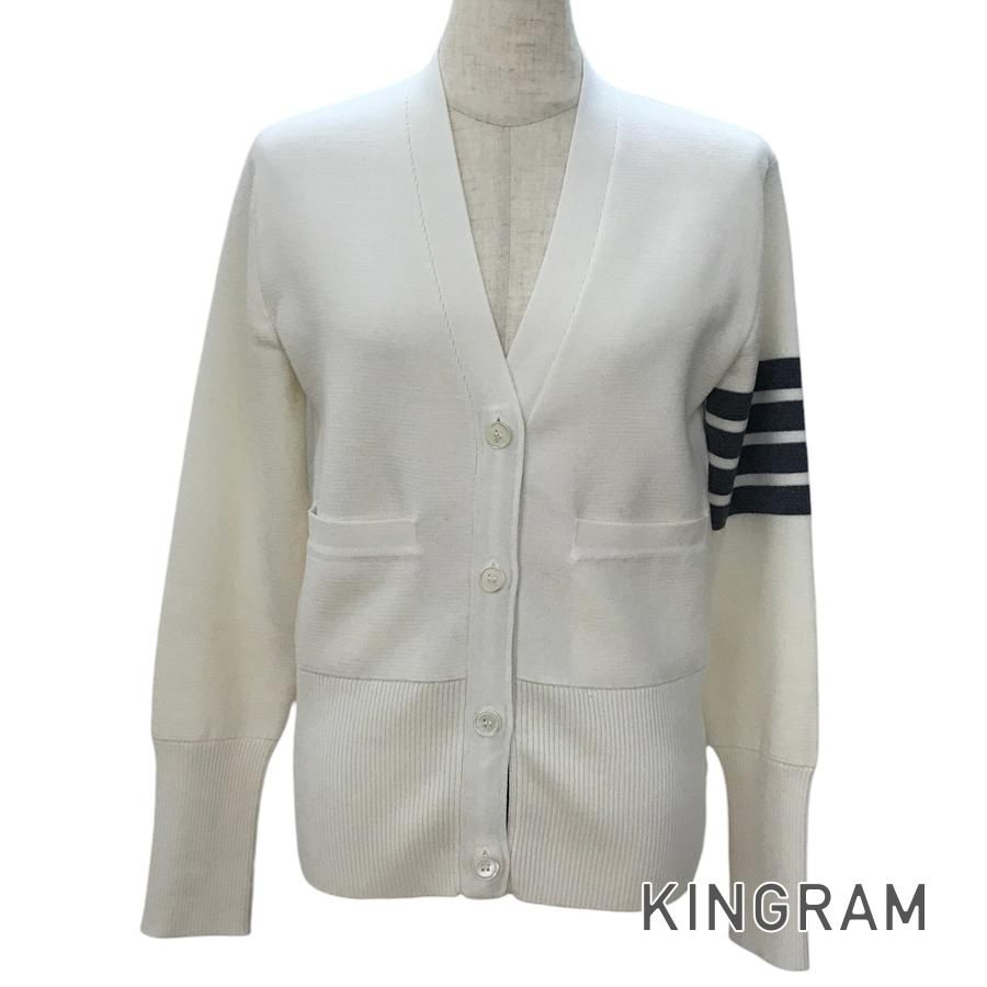 トムブラウン THOM BROWNE 4-BAR Vネック FKC207A-00014-100 レディース カーディガン st【中古】