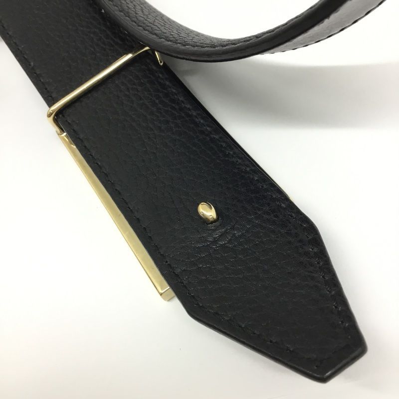 FENDI【フェンディ】リバーシブルベルト FFバックル ブラック ゴールド