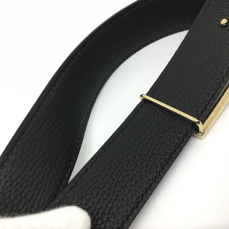 FENDI【フェンディ】リバーシブルベルト FFバックル ブラック ゴールド