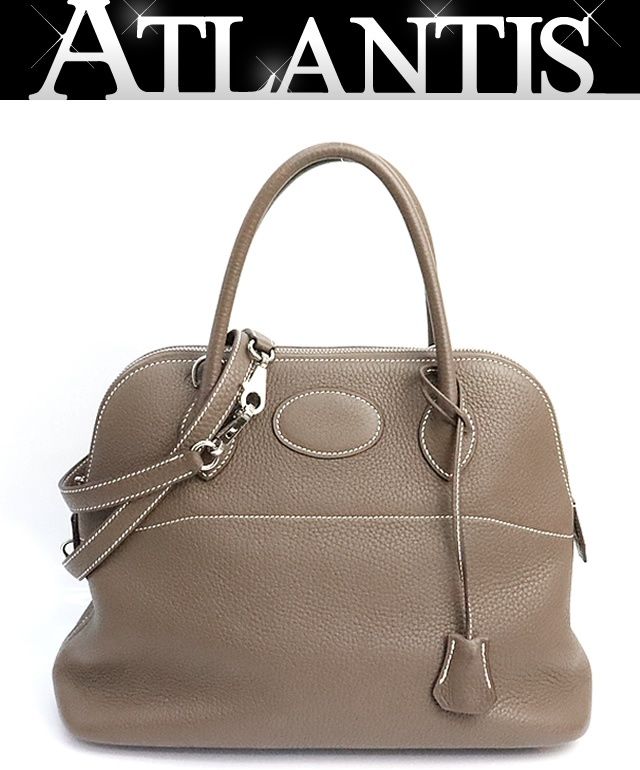 【広尾店】エルメス HERMES ボリード31 2WAYバッグ トリヨンクレマンス エトゥープ SV金具 D刻印(2019年) 【19121】