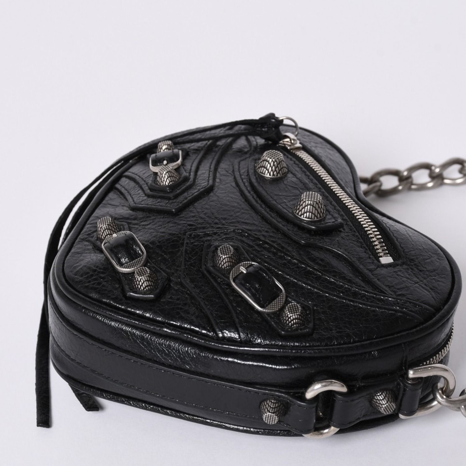 BALENCIAGA バレンシアガ LE CAGOLE ハート ミニ バッグ Balenciaga Le Cagole Heart Mini Bag Pink in Arena Lambskin Leather