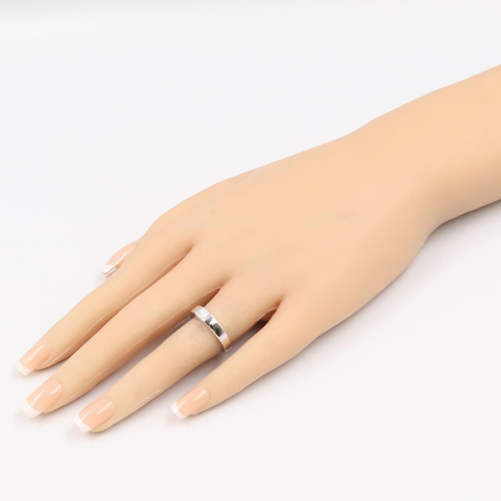 カルティエ CARTIER リング・指輪 タンクリング 1PD K18WG（ホワイト 