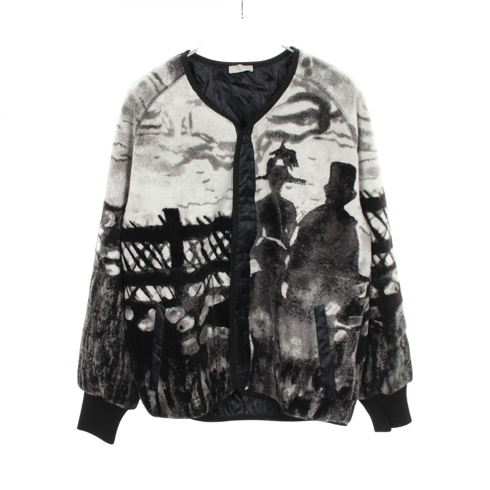 ディオール Dior ノーカラージャケット DIOR × PETER DOIG 中綿入り 14TJ434A0733 ウール ジャケット メンズ Used A