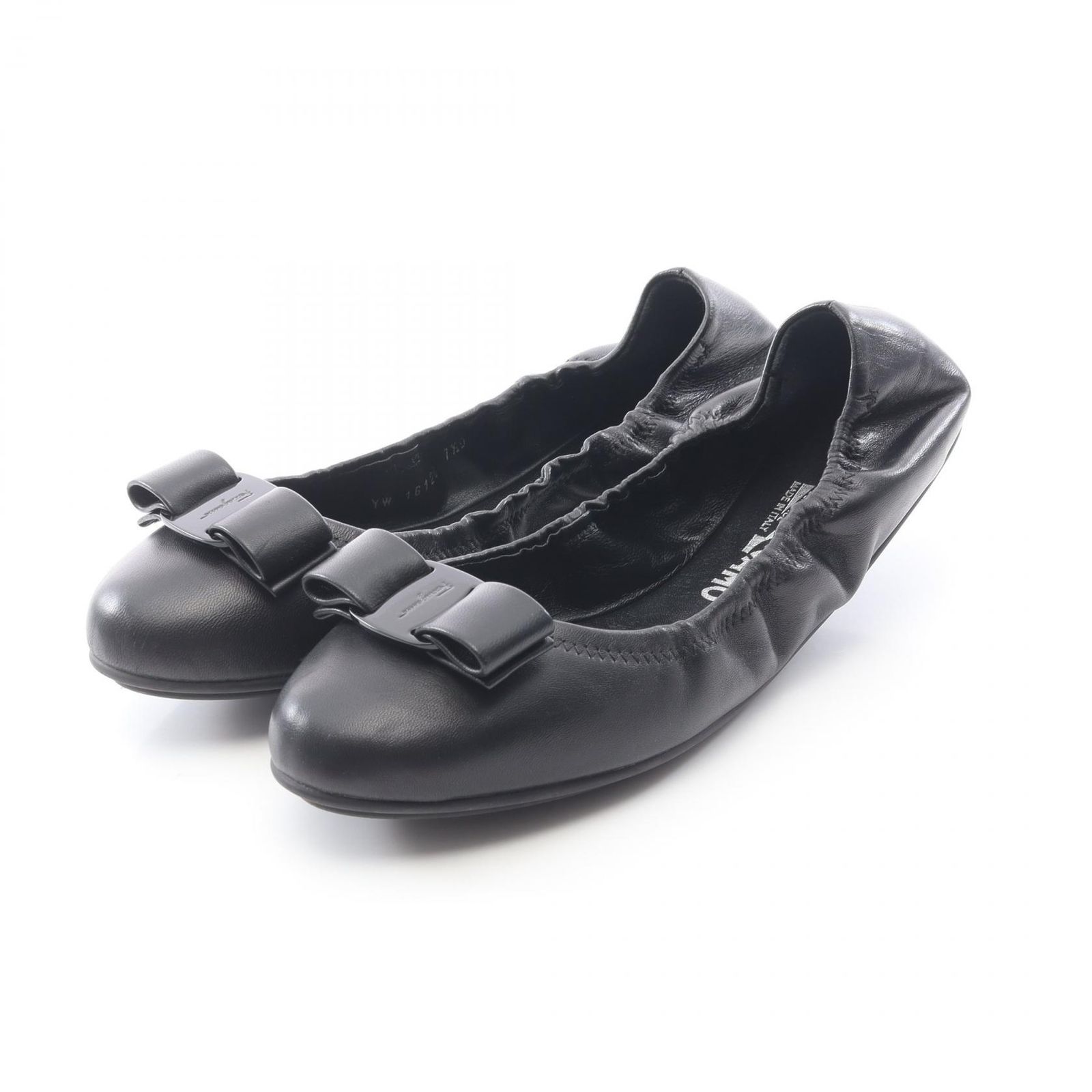 サルヴァトーレフェラガモ Salvatore Ferragamo パンプス ヴァラリボン レザー バレエシューズ レディース Used A