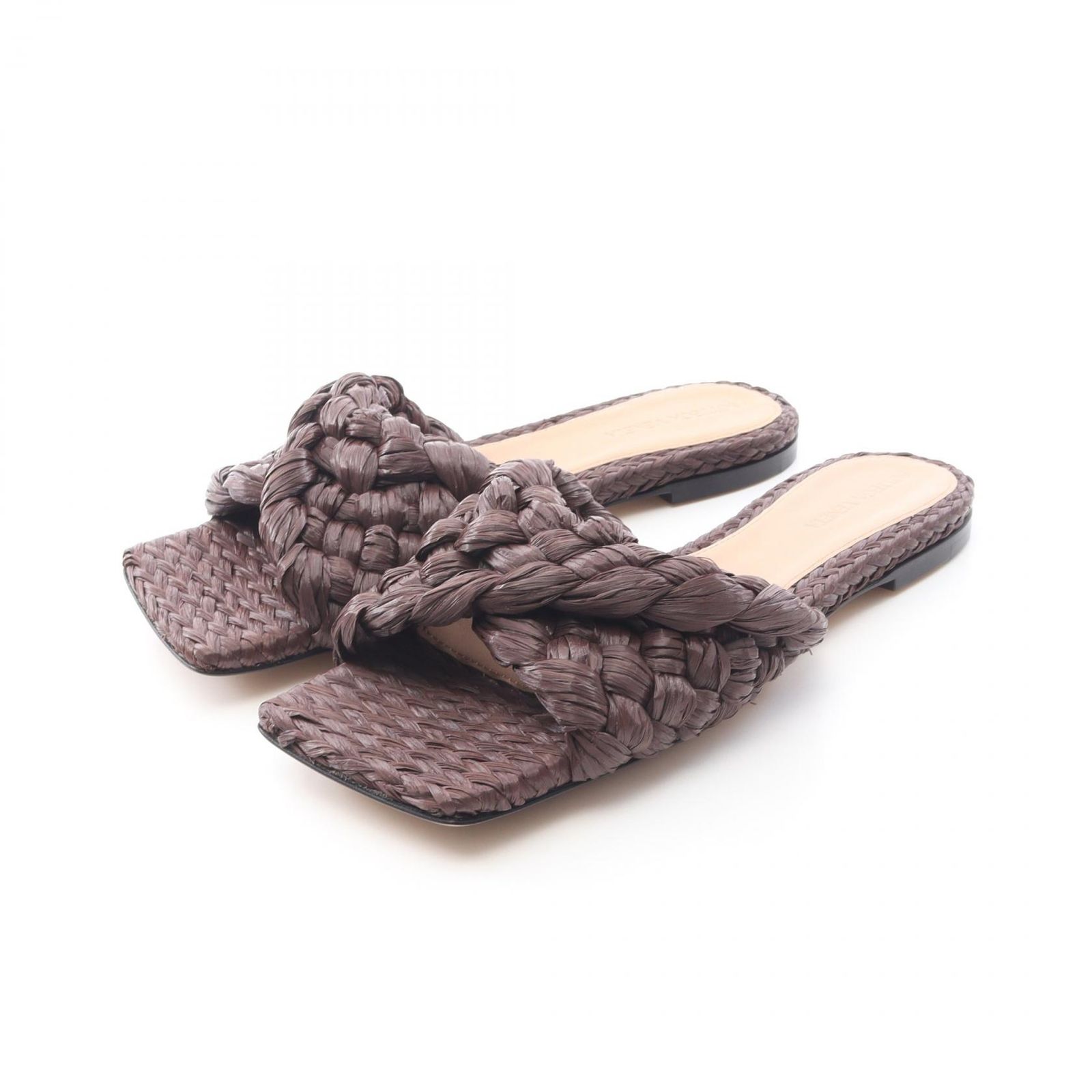 ボッテガヴェネタ BOTTEGA VENETA サンダル イントレチャート ブラウン その他 サンダル レディース Used A