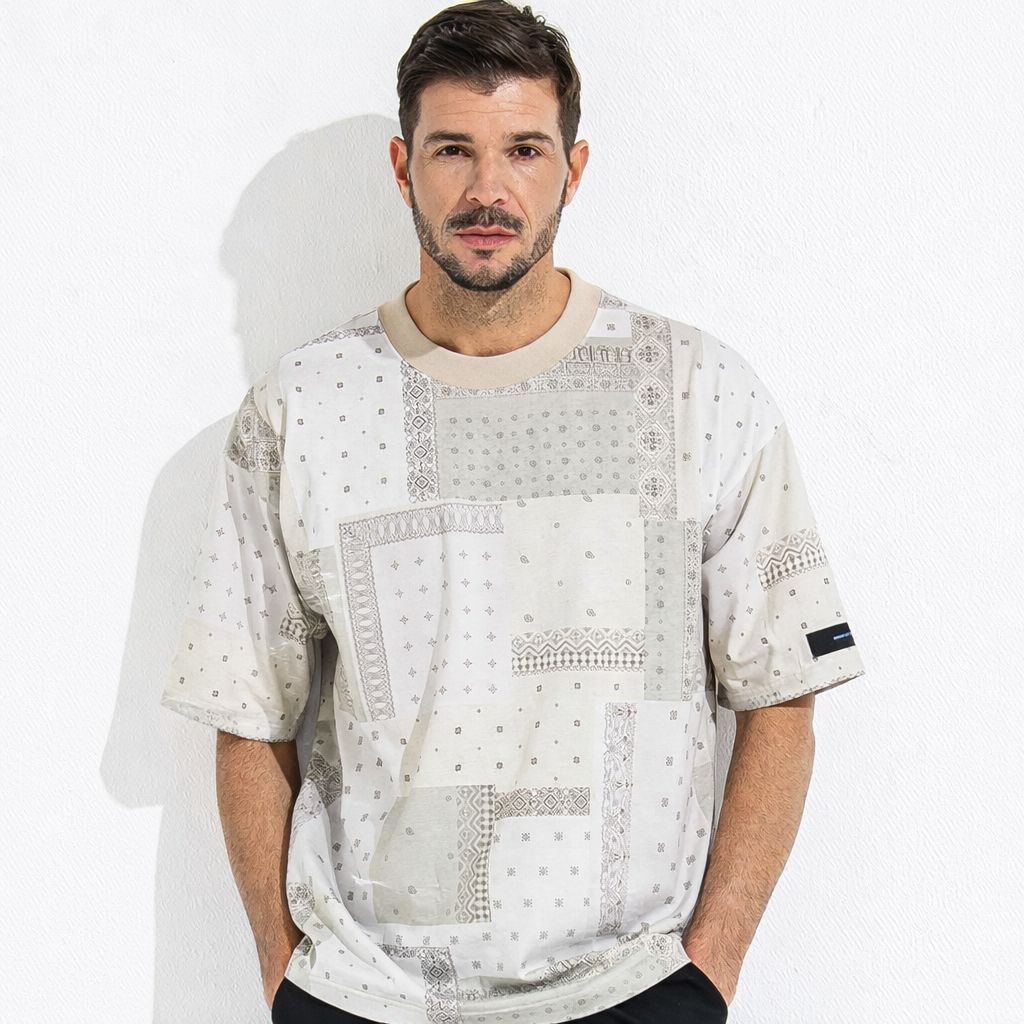 RESOUND CLOTHING (リサウンドクロージング) BANDANA OVER TEE RC36-T-009 オーバーTシャツ　ベージュ