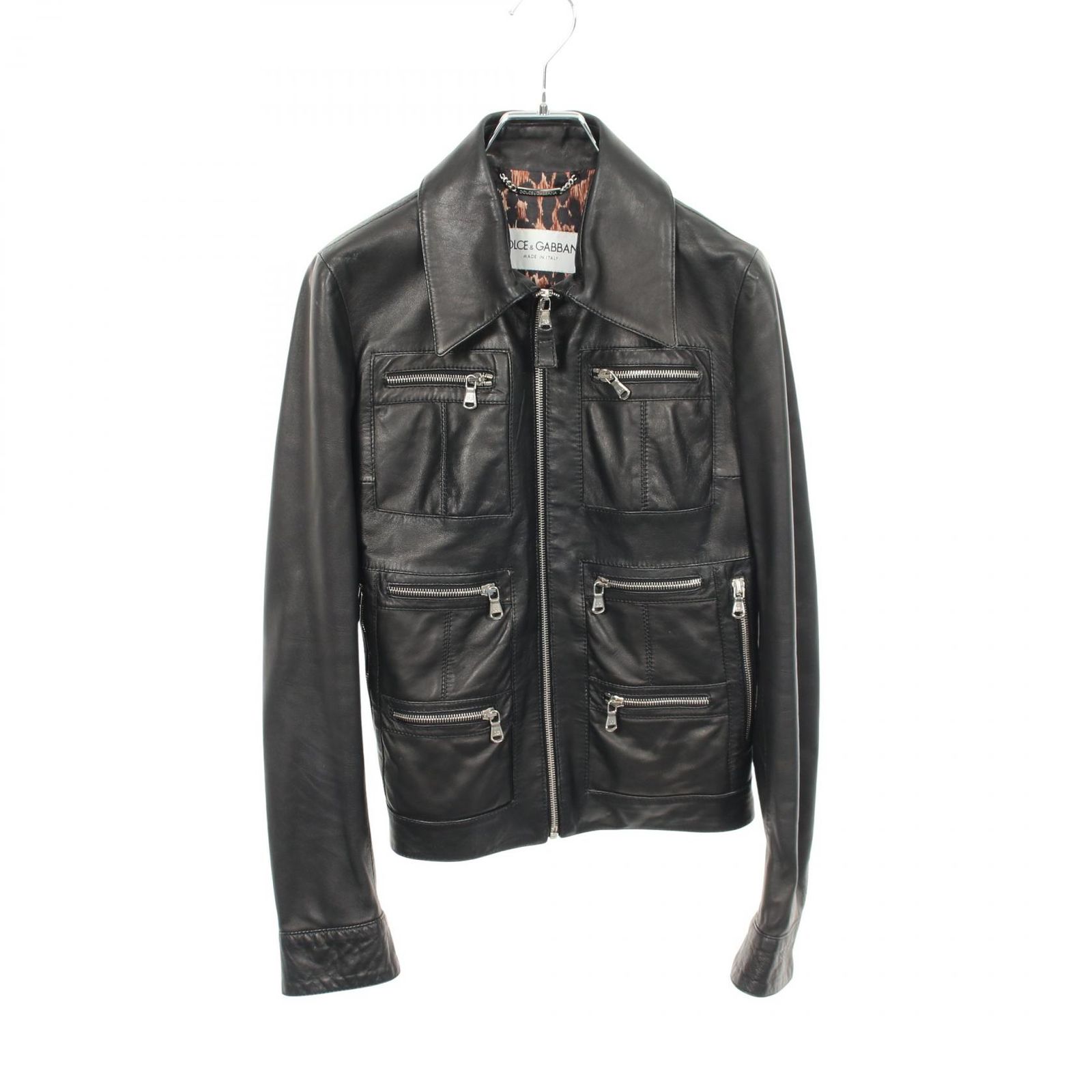 ドルチェアンドガッバーナ DOLCE & GABBANA 革ジャン レザー ジャケット レディース Used B