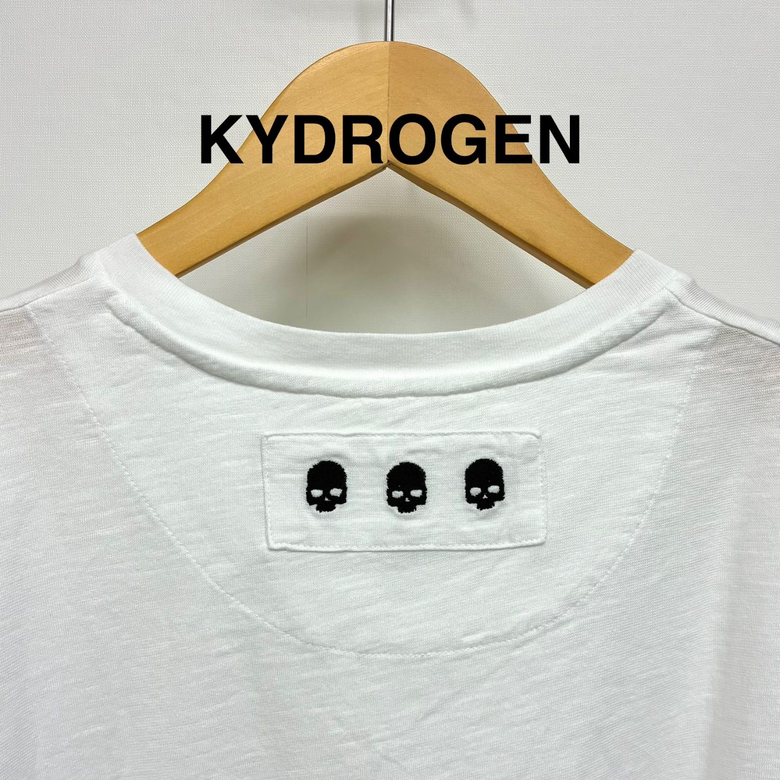 HYDROGEN ハイドロゲン スカル Vネック 半袖 Tシャツ 迷彩 M