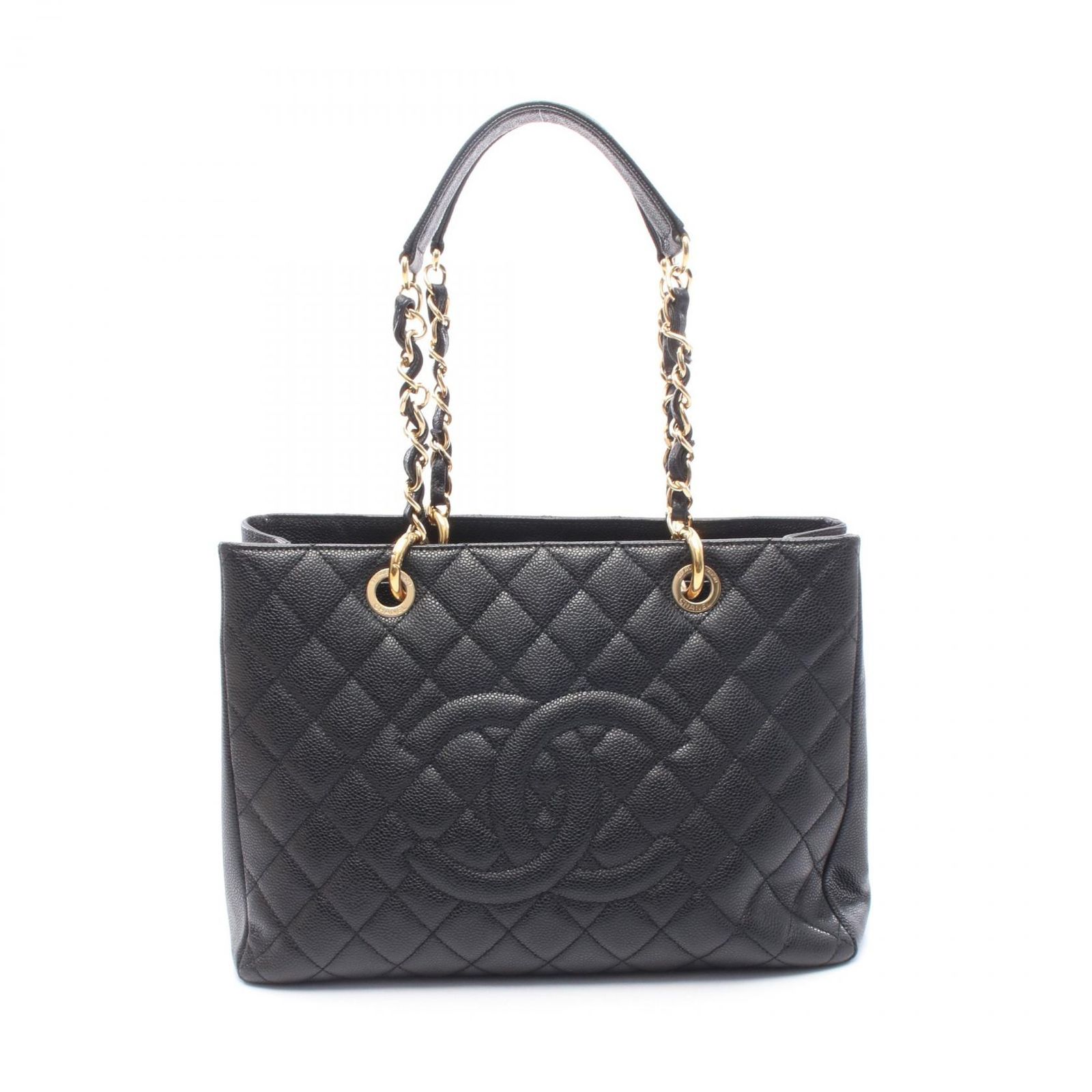 シャネル CHANEL トートバッグ マトラッセ グランドショッピング GST A50995 ブラック キャビアスキン(グレインドカーフ) GST チェーントート レディース Used A