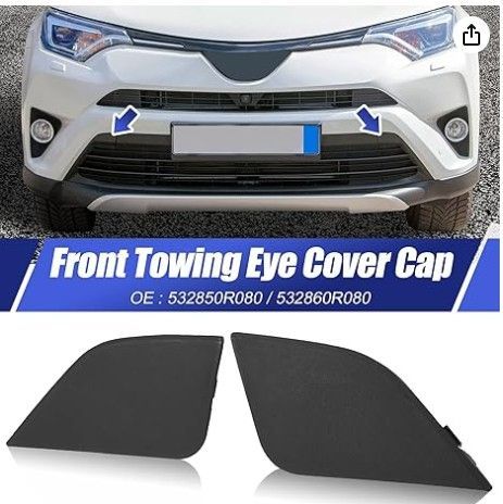 トヨタ RAV4 2016-2018年　フロントバンパー 牽引フックカバー