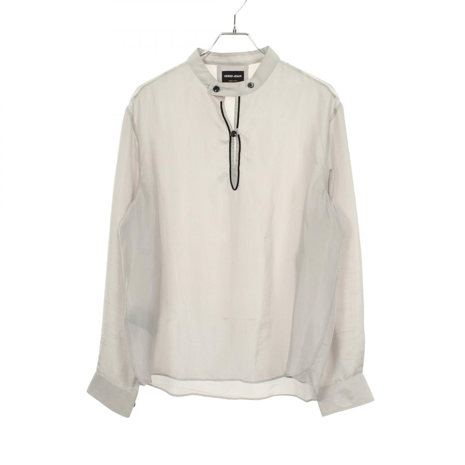 ジョルジオアルマーニ GIORGIO ARMANI プルオーバー 2SGCCZ92 TZ832 シルク シルクプルオーバーシャツ メンズ Used B