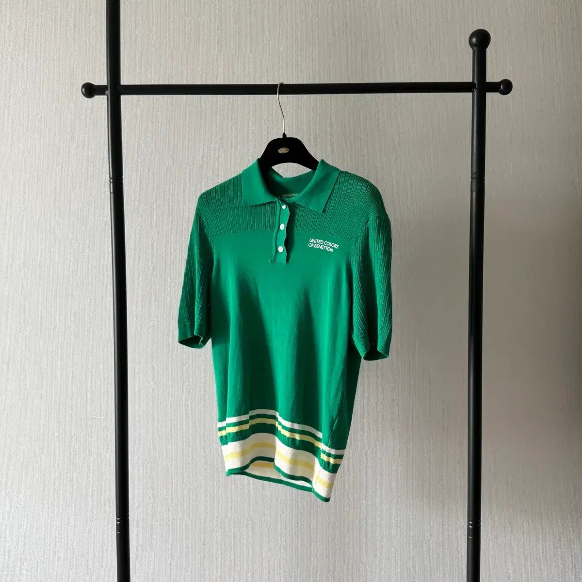 ベネトン グリーン ニット ポロTシャツ 90(S)
