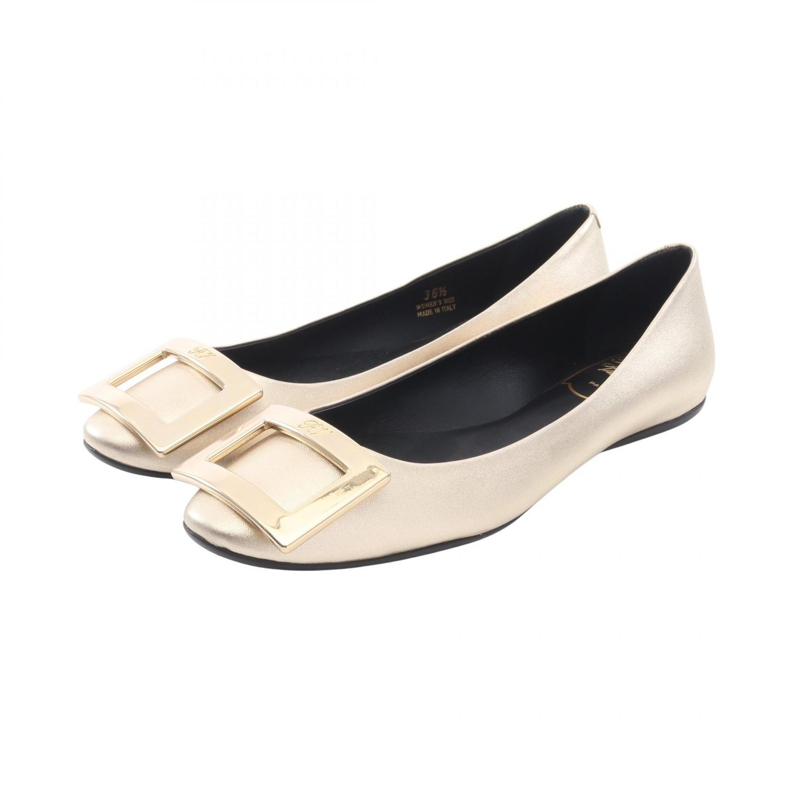 ロジェ ヴィヴィエ Roger Vivier パンプス Gommette レザー フラットシューズ レディース Used A