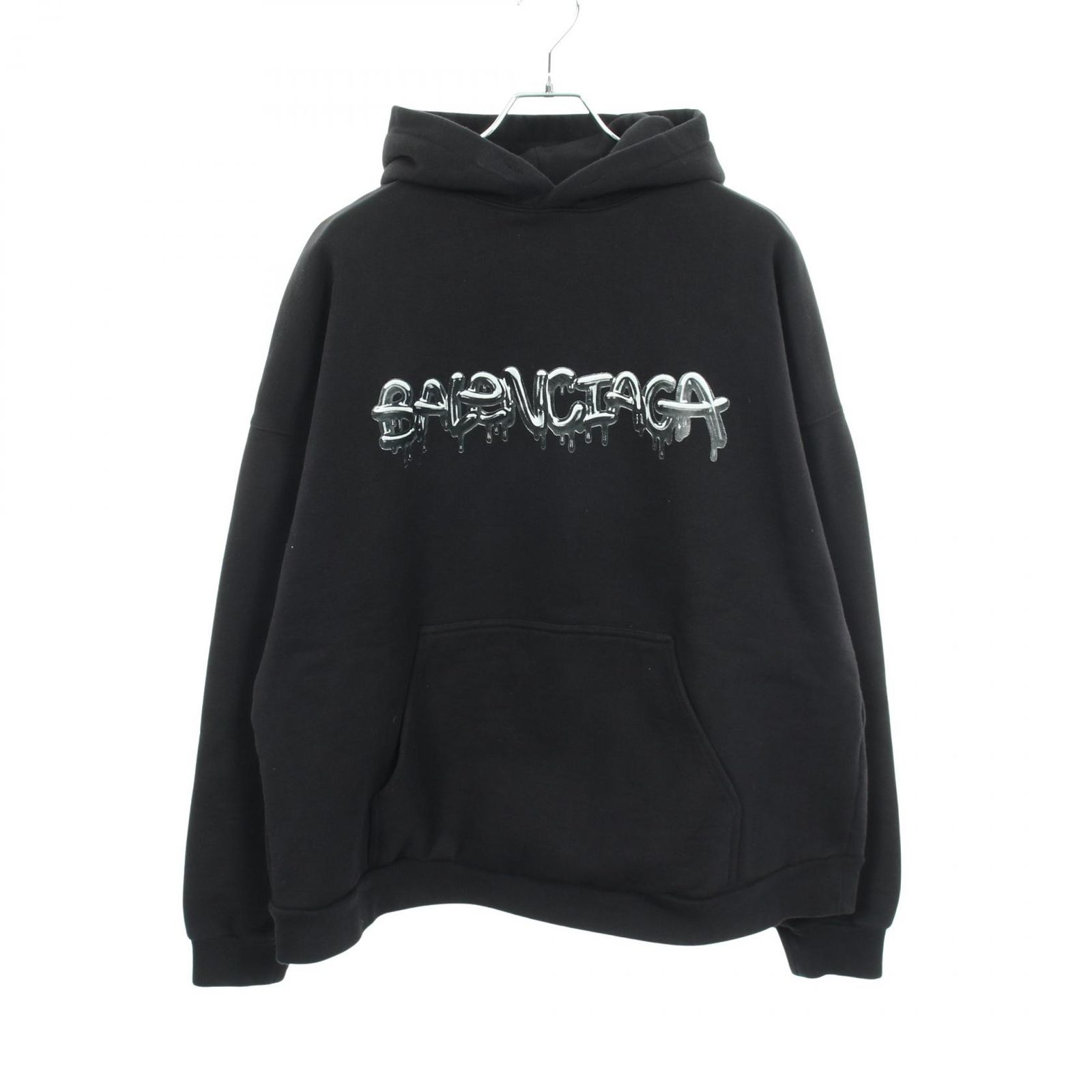 バレンシアガ BALENCIAGA パーカー ロゴプリント 674986 コットン プルオーバーパーカー ユニセックス Used A