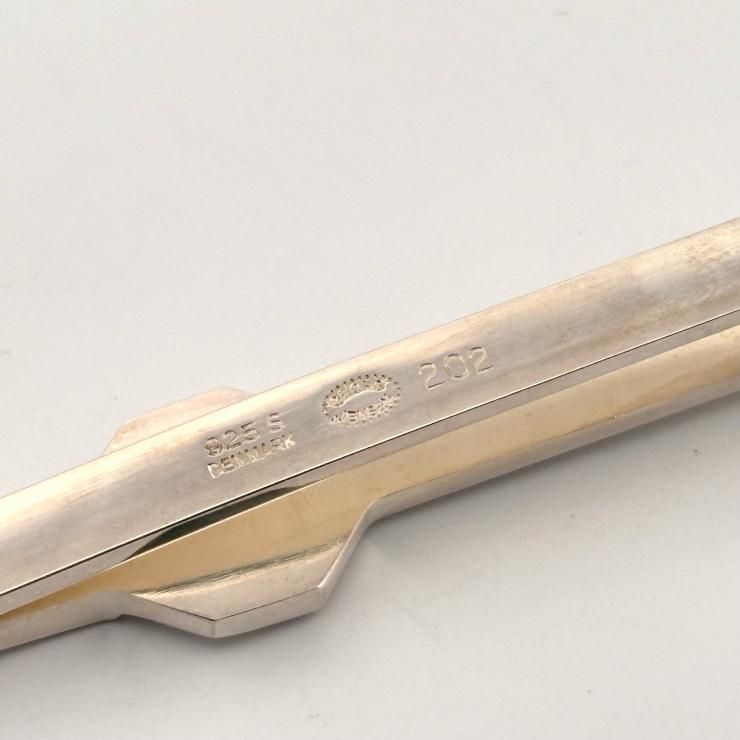 Georg Jensen シルバー925 オニキス タイピン 202 Ag925 鑑定済み 正規
