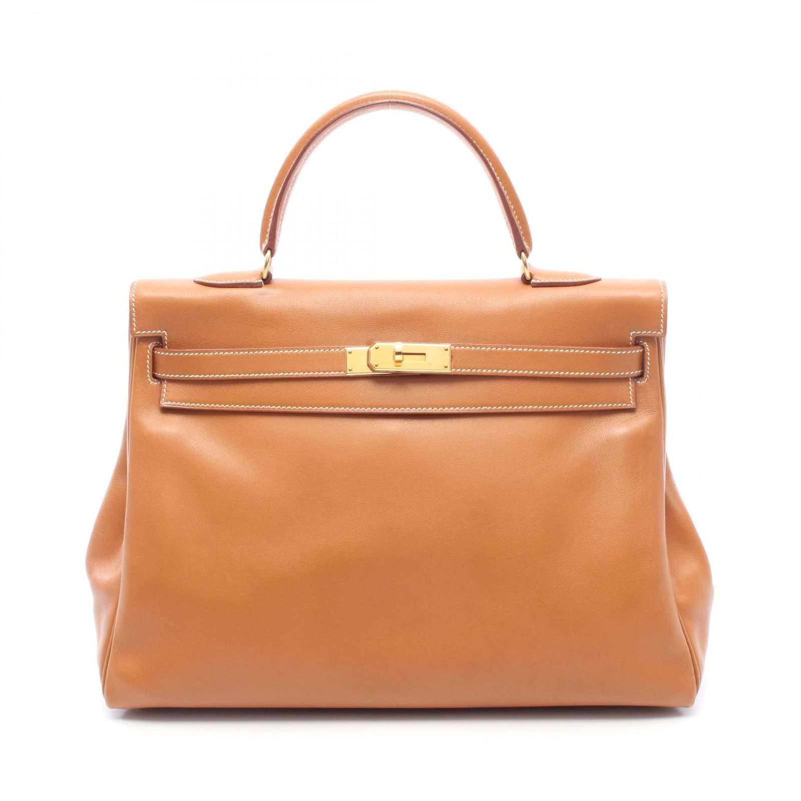エルメス HERMES ハンドバッグ ケリー35 ゴールド 内縫い 2WAY ゴールド その他 ケリー35 ゴールド レディース Used B