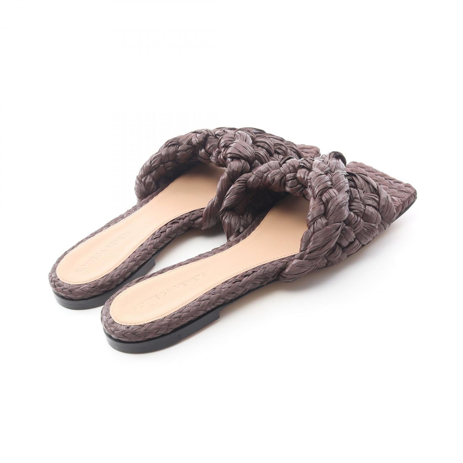  SLIPPER イントレチャート サンダル ブラウン ボッテガヴェネタ BOTTEGA VENETA サンダル イントレチャート ブラウン