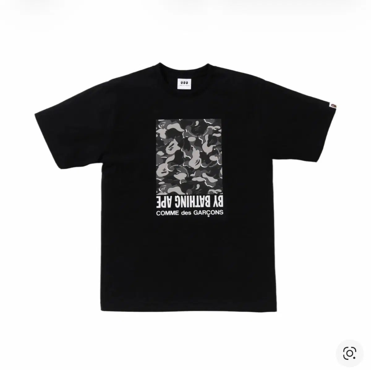 A BATHING APE × COMME des GARCONS 大阪 カモフラ ボックス Tシャツ ブラック M