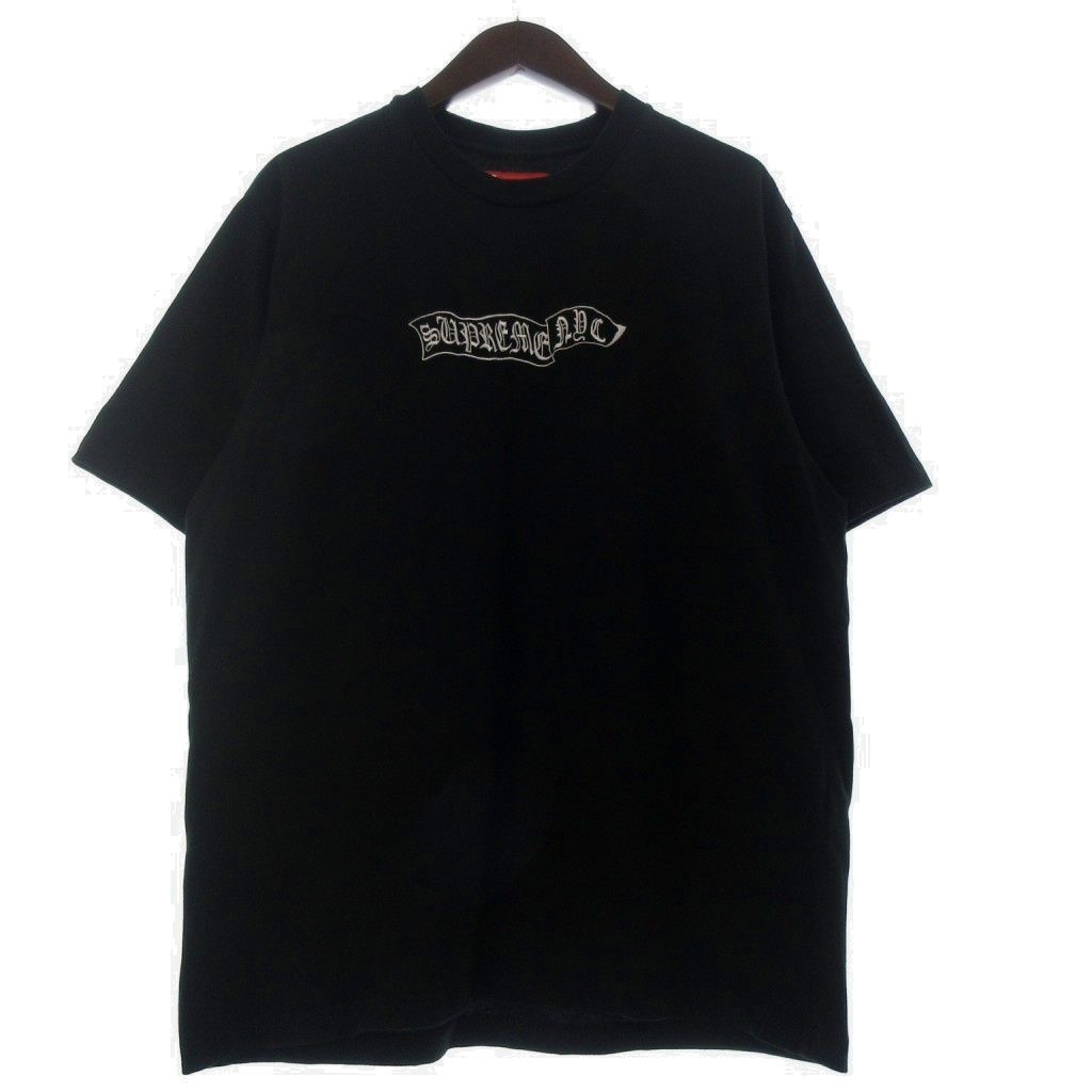 シュプリーム SUPREME 23AW Banner Tシャツ カットソー 半袖 刺繍 コットン 黒 ブラック M 7,739円