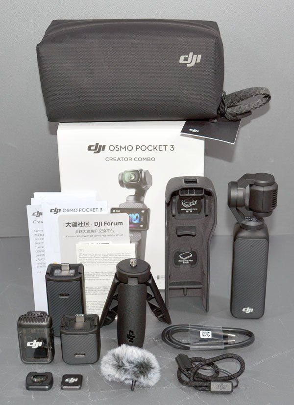 元箱 ケース付 DJI Osmo Pocket 3 CREATOR COMBO クリエイター コンボ アクションカメラ ジンバルカメラ 美品