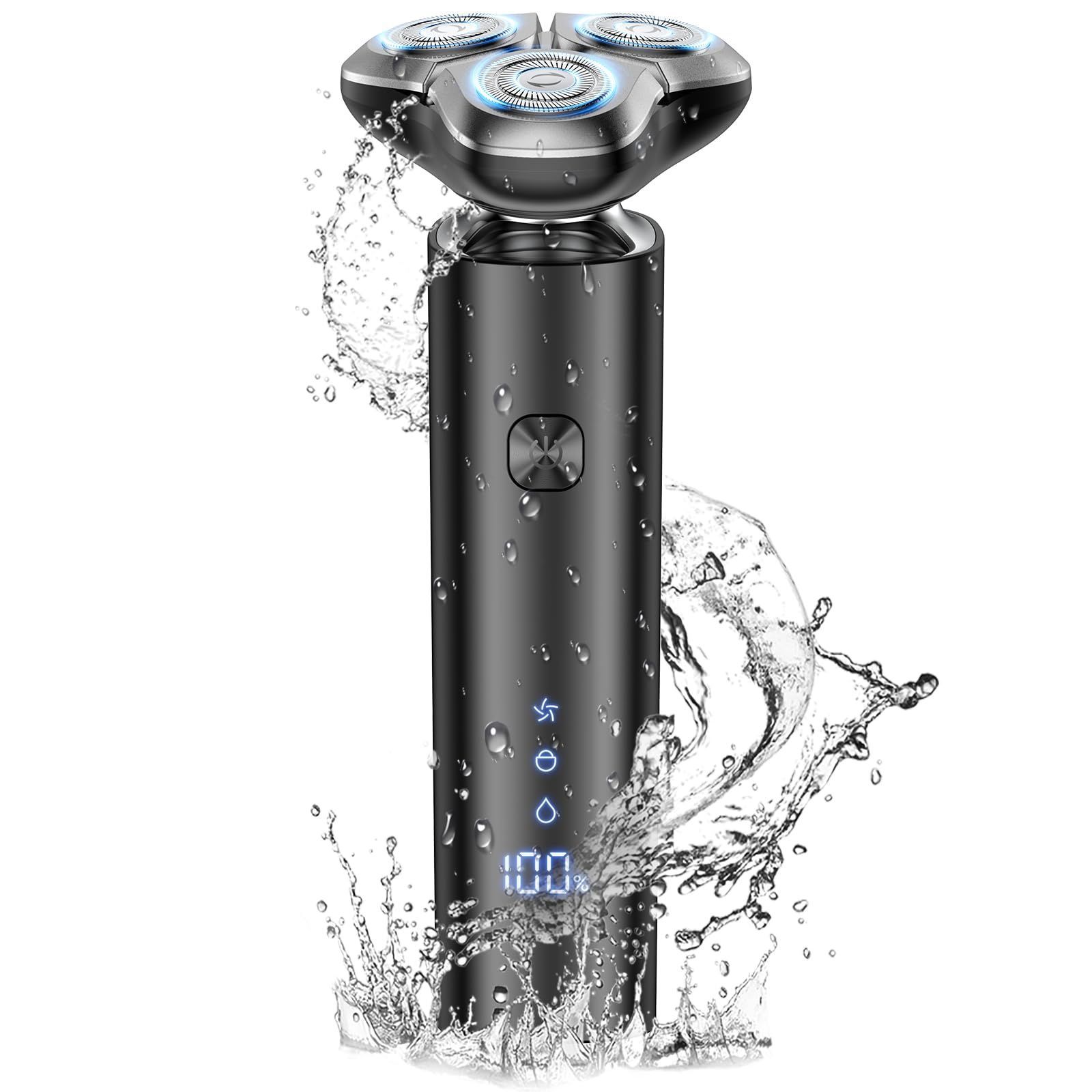 【数量限定】360°回転式 LED画面 電動 IPX7防水 お風呂 髭剃り 乾湿両用 長持ちバッテリー 電動シェーバー 軽量・低騒音 ロック機能 ひげそり type-C急速充電 携帯便利 シェーバー 出張/旅行/車内常備/プレゼント 父の日